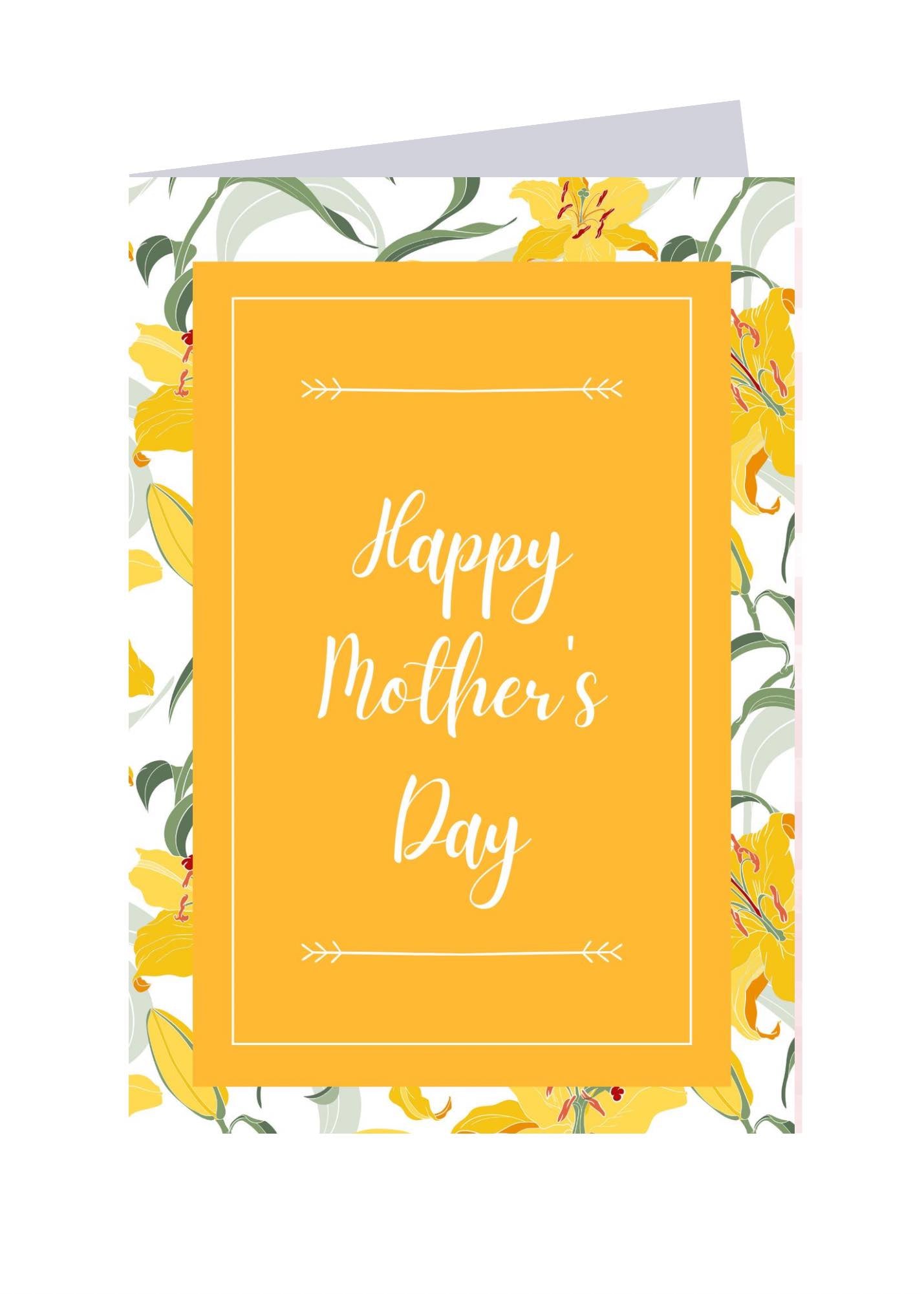 Happy Mother's Day (Yellow) - Sweet Card